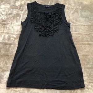 Black Gap tank with cute ruffles. Size medium.